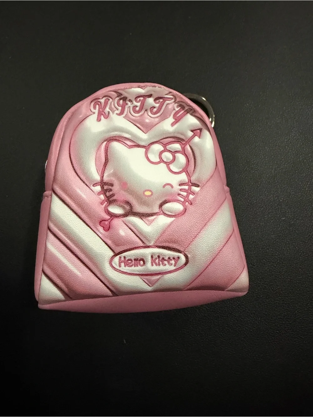 Hello Kitty Pink Kids Coin Purse - Cute Heart Design key chain